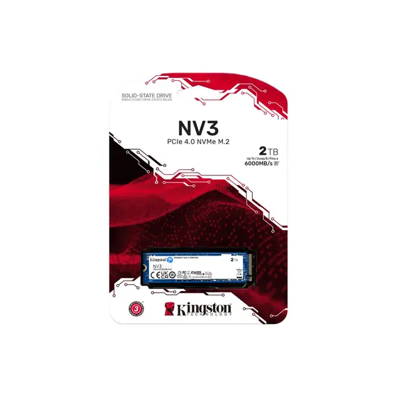 მყარი დისკი SSD Kingston M.2 2TB PCIe 4.0 NV3 , 3 image - Primestore.ge