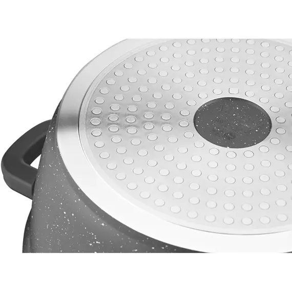 ქვაბი Ardesto Casserole with glass lid Gemini Anzio, 4.4l, aluminium, black , 6 image - Primestore.ge