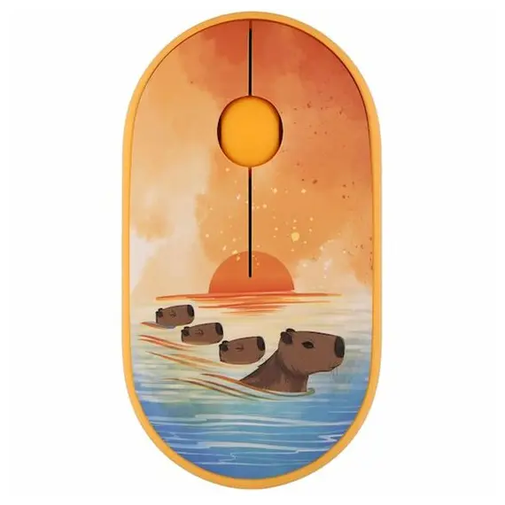 Mouse 2E MF300 CAPYBARA SUNSET Silent WL BT, Yellow