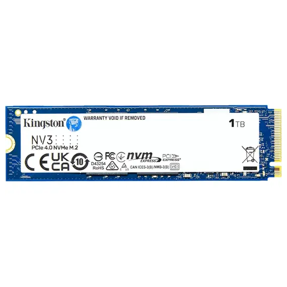 მყარი დისკი SSD Kingston M.2 1TB PCIe 4.0 NV3 - Primestore.ge