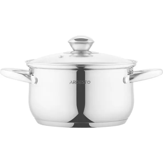 ქვაბი Ardesto Casserole with glass lid Gemini Gourmet Spoleto,, 2.3l, stainless steel , 3 image - Primestore.ge