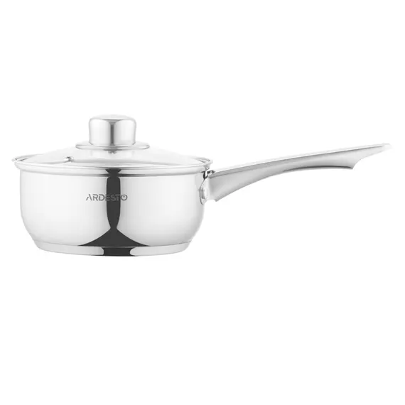 ქვაბი Ardesto Saucepan with glass lid Gemini Gourmet Aosta, 1.2l, stainless steel , 3 image - Primestore.ge