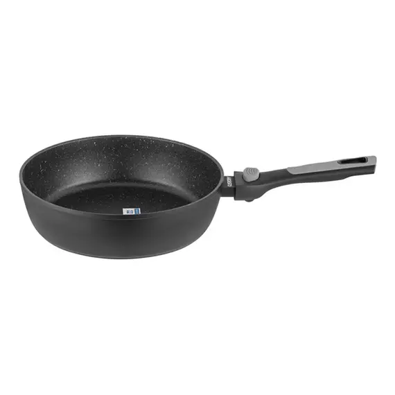 ტაფა Ardesto Deep Fry pan with removable handle Gemini Bari, 26cm, aluminium, black , 3 image - Primestore.ge