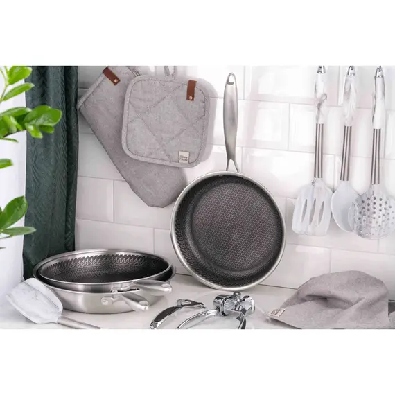 ტაფა Ardesto Fry pan Black Mars Avior, 26cm, Triply stainless steel , 4 image - Primestore.ge