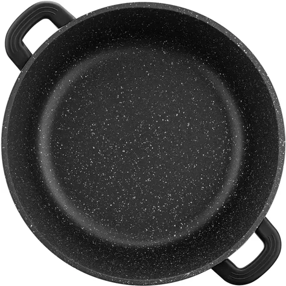 ქვაბი Ardesto Casserole with glass lid Gemini Anzio, 6.4l, aluminium, black , 4 image - Primestore.ge