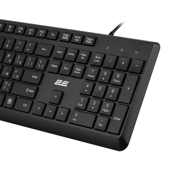კლავიატურა და მაუსი 2E 2E-MK405UBK_UA, Wired, USB, Keyboard And Mouse, Black , 3 image - Primestore.ge