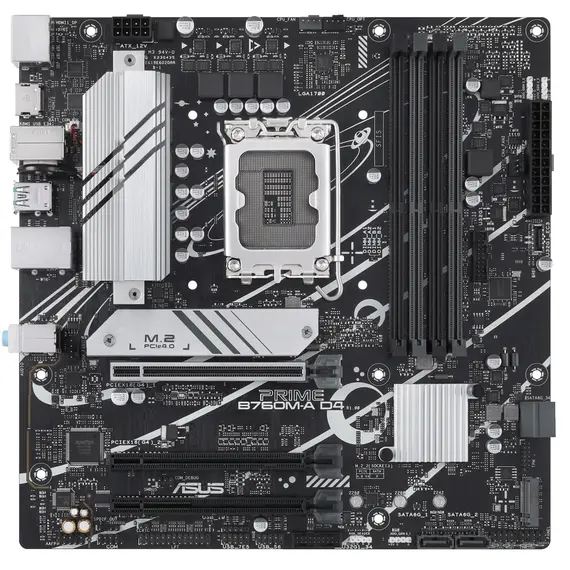 Motherboard Asus 90MB1D00-M1EAYC PRIME B760M-A D4-CSM, LGA 1700, DDR4, 128GB