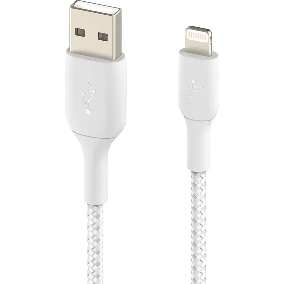 USB კაბელი BELKIN CAA002BT2MWH USB CABLE FOR IPHONE, IPAD, AIRPODS , 3 image - Primestore.ge