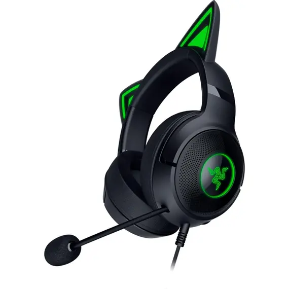 ყურსასმენი Razer RZ04-04730100-R3M1 Kraken Kitty V2, Gaming Headset, Wired, USB, Black , 2 image - Primestore.ge