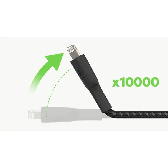 USB კაბელი BELKIN BOOSTCHARGE BRAIDED LIGHTNING TO USB-A CABLE , 4 image - Primestore.ge