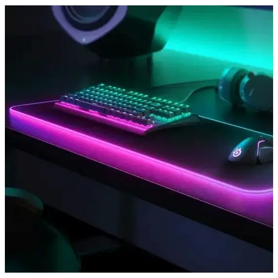 SteelSeries Mouse Pad QcK Prism Cloth RGB XL (250x210x3mm), black, 3 image