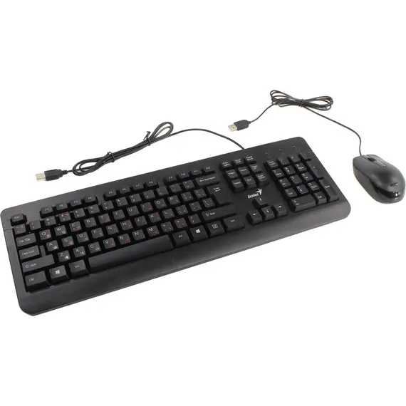 კლავიატურა და მაუსი Genium KM-160 USB Black , 2 image - Primestore.ge