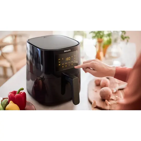 აეროგრილი Philips HD9252/90, 1400W, 4.1L, Air Fryer, Black , 4 image - Primestore.ge