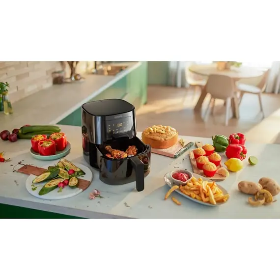 აეროგრილი Philips HD9252/90, 1400W, 4.1L, Air Fryer, Black , 3 image - Primestore.ge
