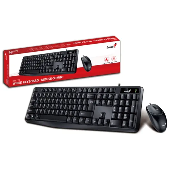 კლავიატურა და მაუსი Genius KM-170 USB Black , 3 image - Primestore.ge