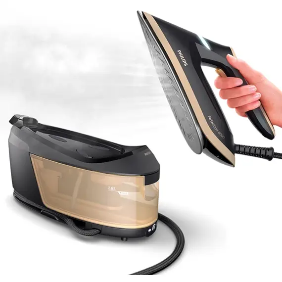 ორთქლის უთო Philips PSG6064/80 PerfectCare, 2400W, 1800ML, Steam Iron, Black , 3 image - Primestore.ge