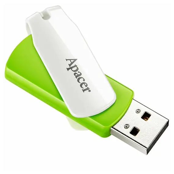 USB ფლეშ მეხსიერება APACER 64GB USB 2.0 AH335 Green/White , 2 image - Primestore.ge