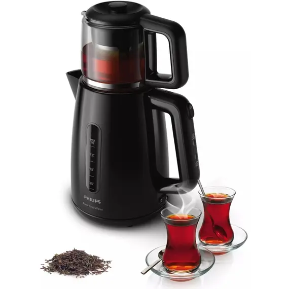 ელექტრო ჩაიდანი Philips HD7301/00, 1700W, 1.9L, Electric Kettle, Black , 3 image - Primestore.ge