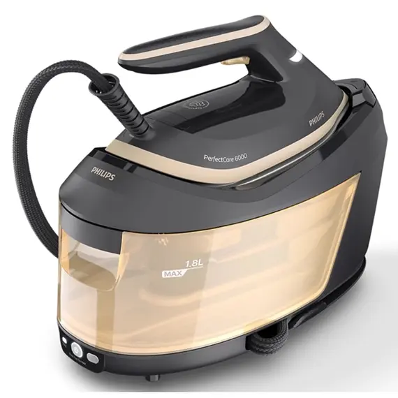 ორთქლის უთო Philips PSG6064/80 PerfectCare, 2400W, 1800ML, Steam Iron, Black , 2 image - Primestore.ge
