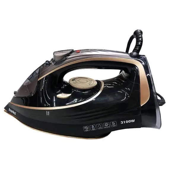 უთო Franko FSI-9004, 3100W, 400ML, Steam Iron, Black , 2 image - Primestore.ge