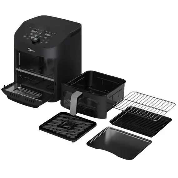 აეროგრილი Midea MF-CY110A, 1850W, 11L, Air Fryer, Black , 8 image - Primestore.ge