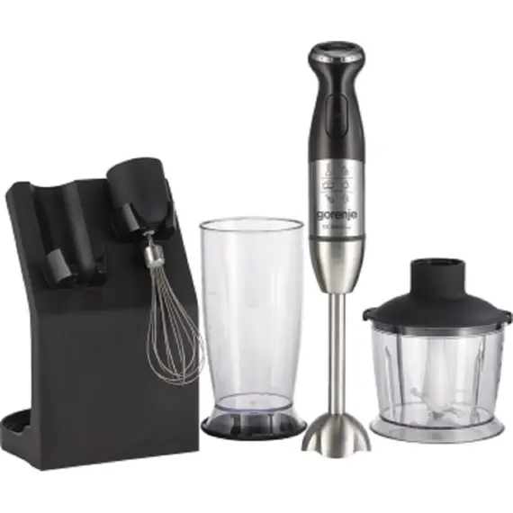 ხელის ბლენდერი Gorenje HBC807QB, 800W, 0.5L, Blender, Black/Silver  - Primestore.ge