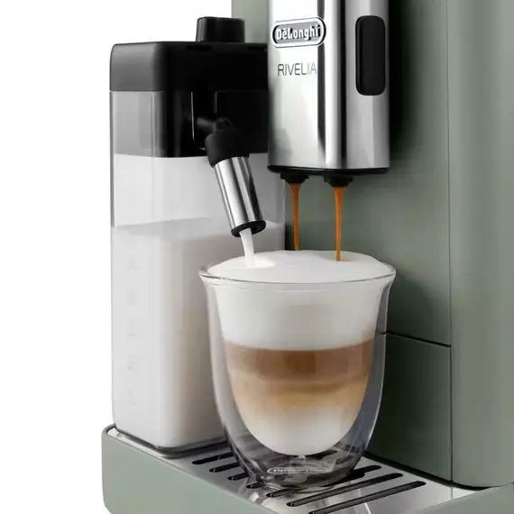 ყავის აპარატი DeLonghi EXAM441.55.GR Rivelia, 1450W, 1.4L, Coffee Machine, Jade Green - Primestore.ge