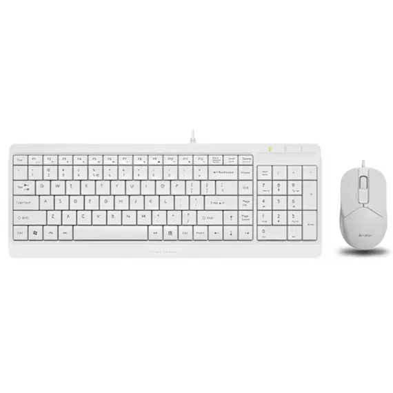 კლავიატურა და მაუსი A4Tech Fstyler F1512 2-Section Desktop Set White  - Primestore.ge
