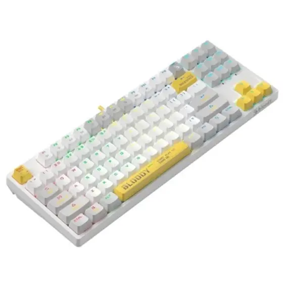 კლავიატურა A4Tech Bloody S87 RGB Mechanical Red Plus Switch Keyboard Energy White , 4 image - Primestore.ge