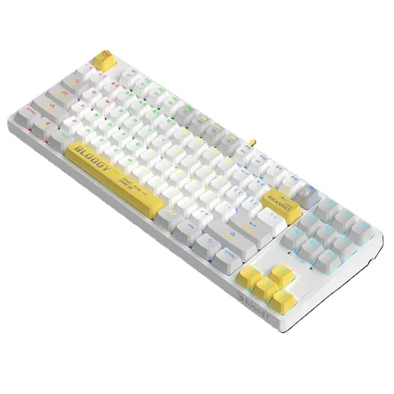 კლავიატურა A4Tech Bloody S87 RGB Mechanical Red Plus Switch Keyboard Energy White , 2 image - Primestore.ge