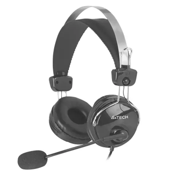 ყურსასმენი A4Tech HU-7P ComfortFit Stereo USB Headset Black  - Primestore.ge