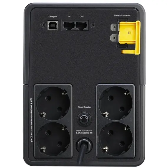 უწყვეტი კვების წყარო APC BX1200MI-GR Back-UPS, 1200VA, USB, Black - Primestore.ge