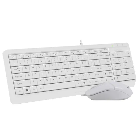 კლავიატურა და მაუსი A4Tech Fstyler F1512 2-Section Desktop Set White , 2 image - Primestore.ge