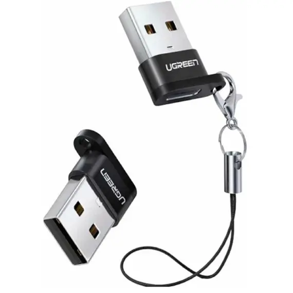 USB ადაპტერი UGREEN US280 (50568), USB A Male To USB-C Female Adapter, Black , 2 image - Primestore.ge
