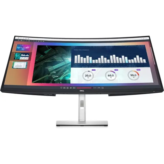 Monitor Dell 210-BFOB P3424WEB 34, 34", Curved Monitor, WQHD, IPS, HDMI, USB, USB-C, DP, Silver, 4 image