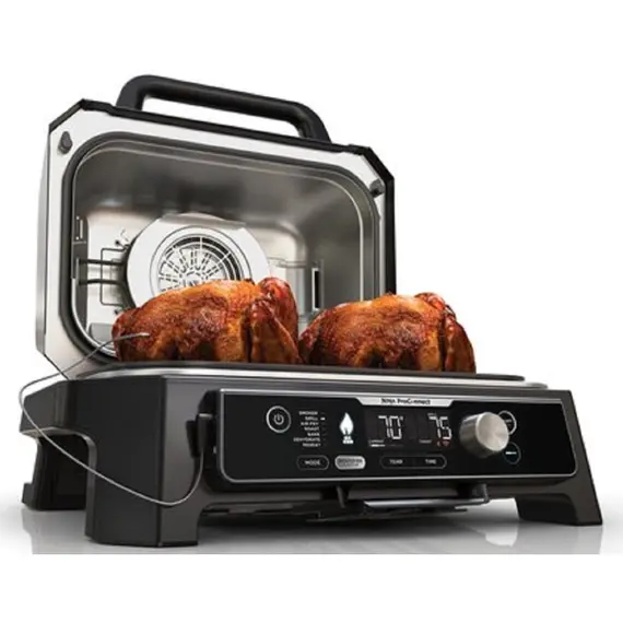 გრილი Ninja OG901EU Woodfire Pro Connect XL, 1700W, Outdoor Grill, Black/Blue , 3 image - Primestore.ge
