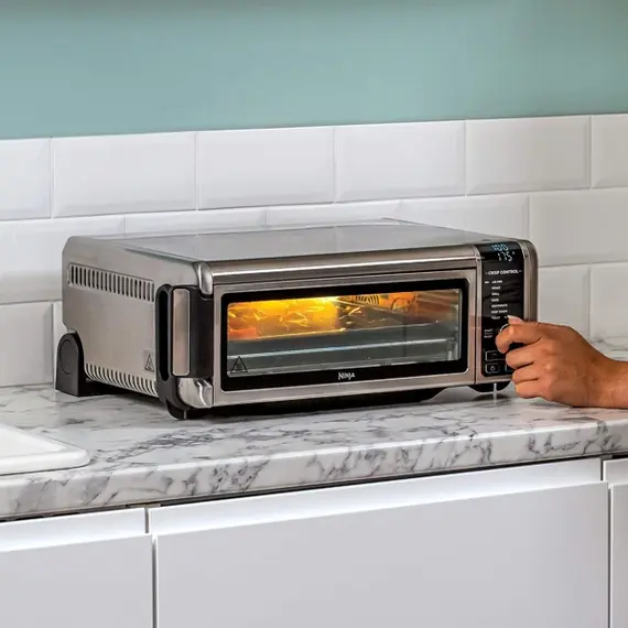 ელექტრო ღუმელი Ninja SP101EU, 2400W, 8in1 Flip Mini Oven, Black/Silver , 6 image - Primestore.ge