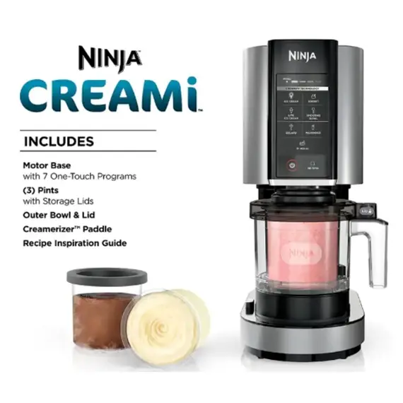 Ninja NC300EU CREAMi, 800W, 437Ml, Ice Cream Maker, Silver, 2 image