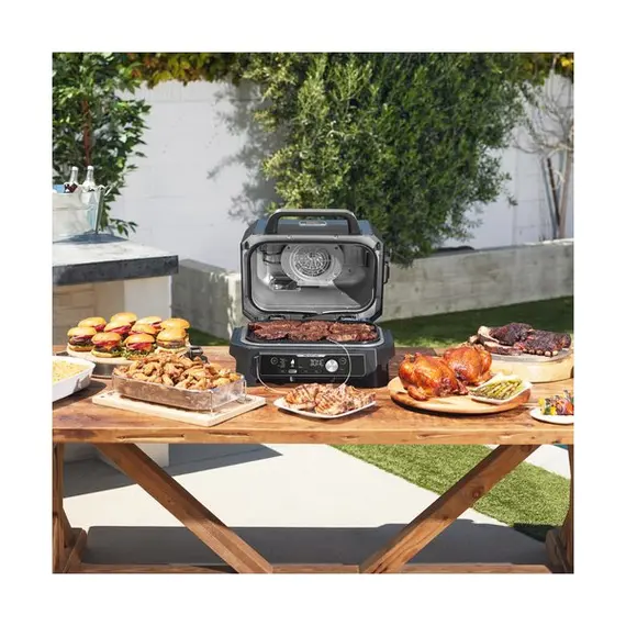 გრილი Ninja OG901EU Woodfire Pro Connect XL, 1700W, Outdoor Grill, Black/Blue , 7 image - Primestore.ge