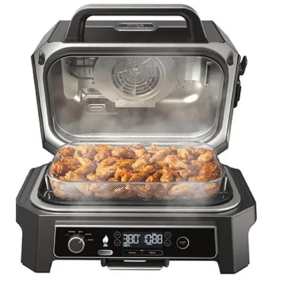 Ninja OG850EU Woodfire Pro XL, 1700W, Outdoor Grill, Black/Silver, 2 image