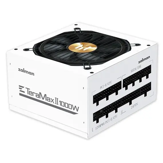 კვების ბლოკი Zalman ZM1000-TMX2WH Teramax 2, 1000W, 80 Plus Gold, Power Supply, White , 2 image - Primestore.ge