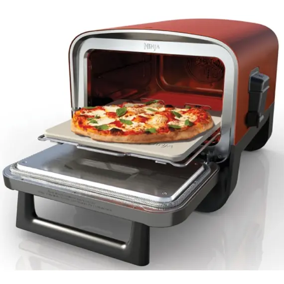 ელექტრო ღუმელი Ninja OO101EU, 2400W, Electric Oven, Red/Silver , 2 image - Primestore.ge