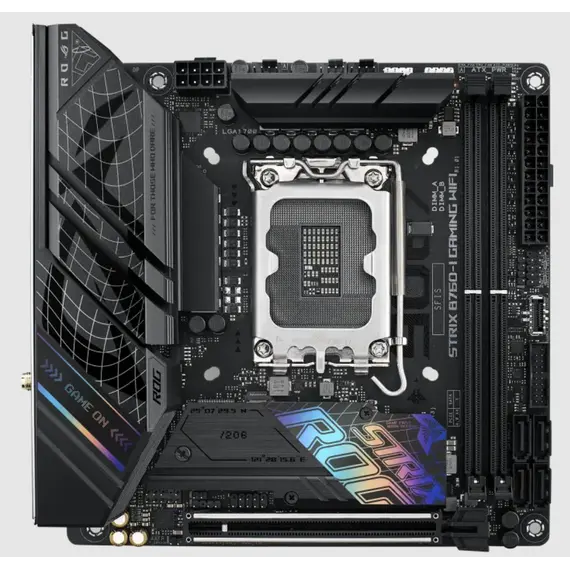 დედა დაფა ASUS ROG STRIX B760-I GAMING WIFI s1700 B760 2xDDR5 M.2 HDMI DP Wi-Fi BT mITX , 2 image - Primestore.ge