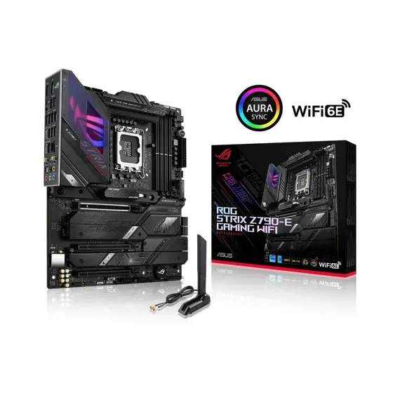 დედა დაფა ASUS ROG STRIX Z790-E GAMING WIFI s1700 Z790 4xDDR5 M.2 HDMI DP Wi-Fi BT ATX , 3 image - Primestore.ge
