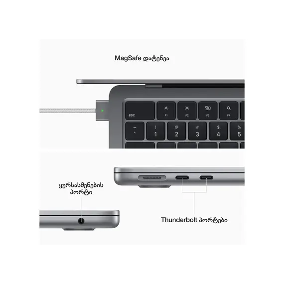 Apple MacBook Air 13" M2 8-core CPU and 8-core GPU (8GB/256GB) SSD - Space Gray, 7 image