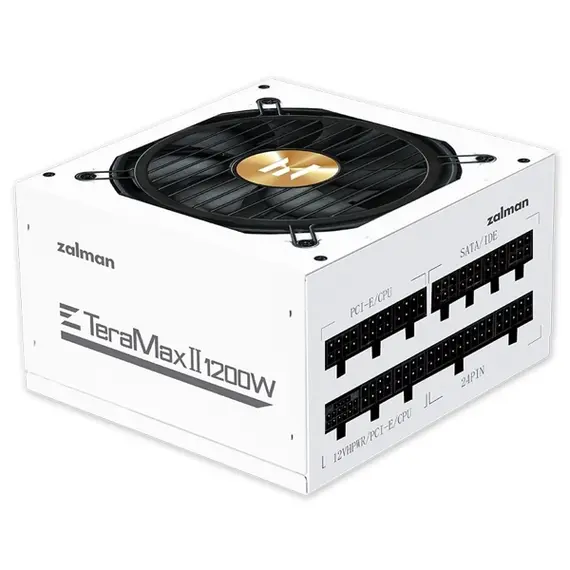 კვების ბლოკი Zalman ZM1200-TMX2WH Teramax 2, 1200W, 80 Plus Gold, Power Supply, White , 2 image - Primestore.ge
