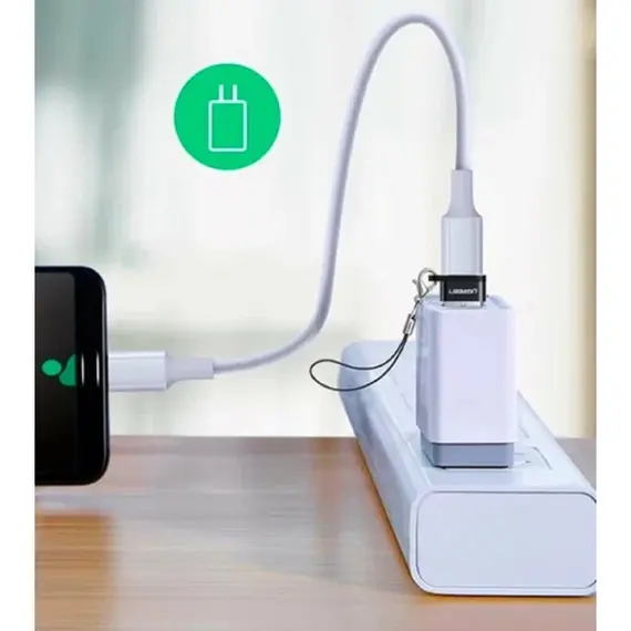 USB ადაპტერი UGREEN US280 (50568), USB A Male To USB-C Female Adapter, Black , 4 image - Primestore.ge