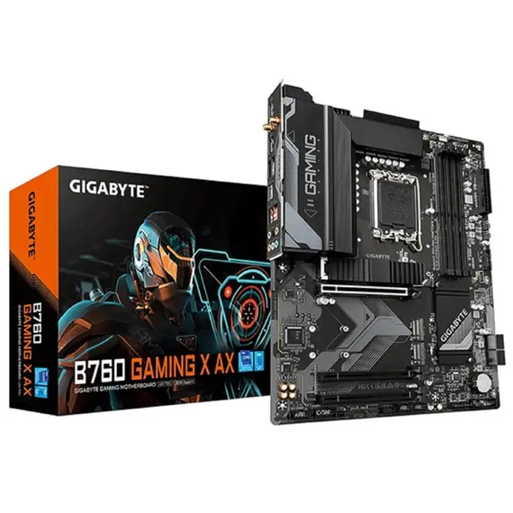 Motherboard Gigabyte B760 GAMING X AX, LGA 1700, DDR5, DIMM, 256GB