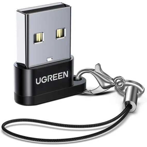 USB ადაპტერი UGREEN US280 (50568), USB A Male To USB-C Female Adapter, Black  - Primestore.ge