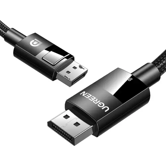 ვიდეო კაბელი UGREEN DP114 (80394), 8K, DisplayPort To DisplayPort, 5m, Black , 2 image - Primestore.ge